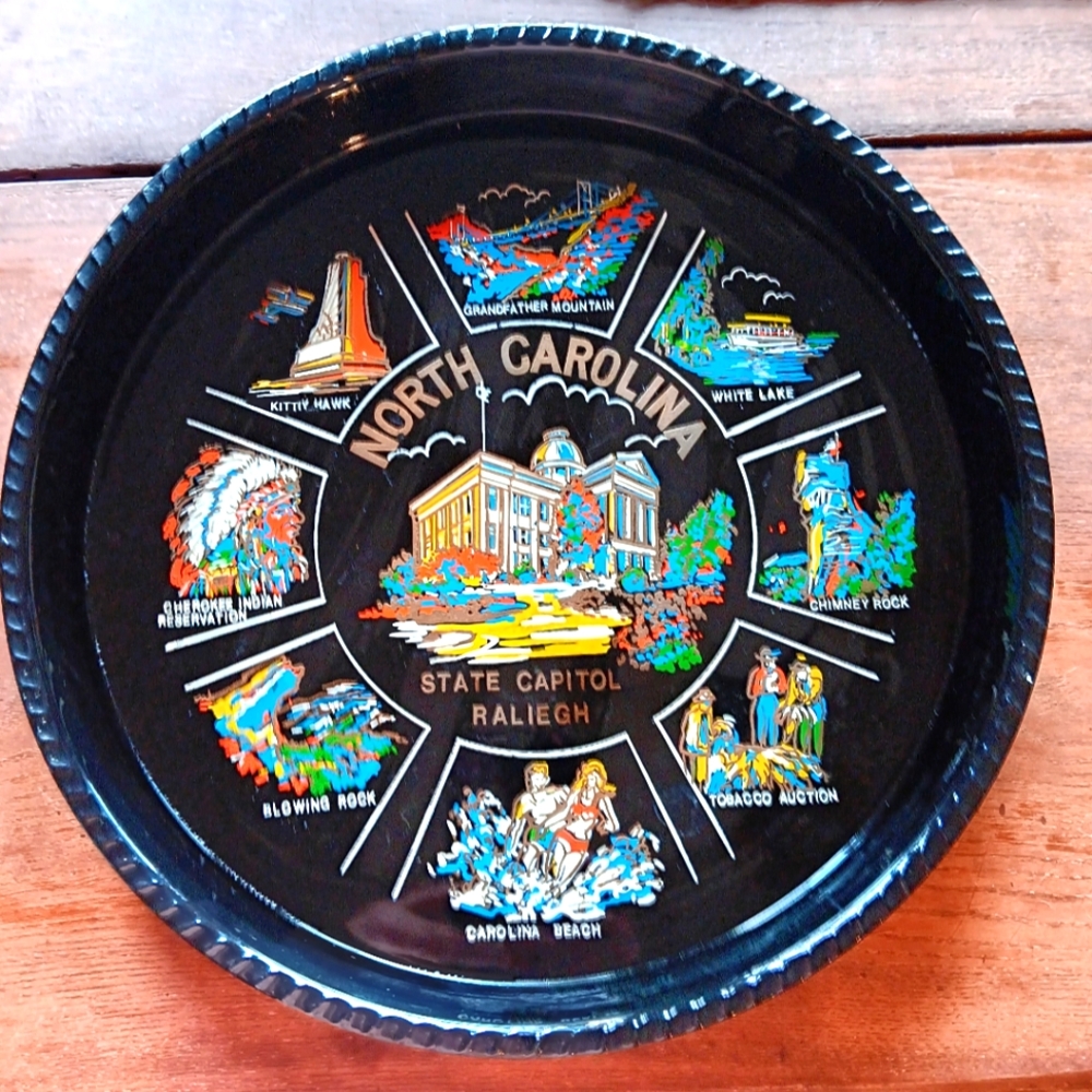 Vintage North Carolina Serving Plate/Wall Decor 12" Across